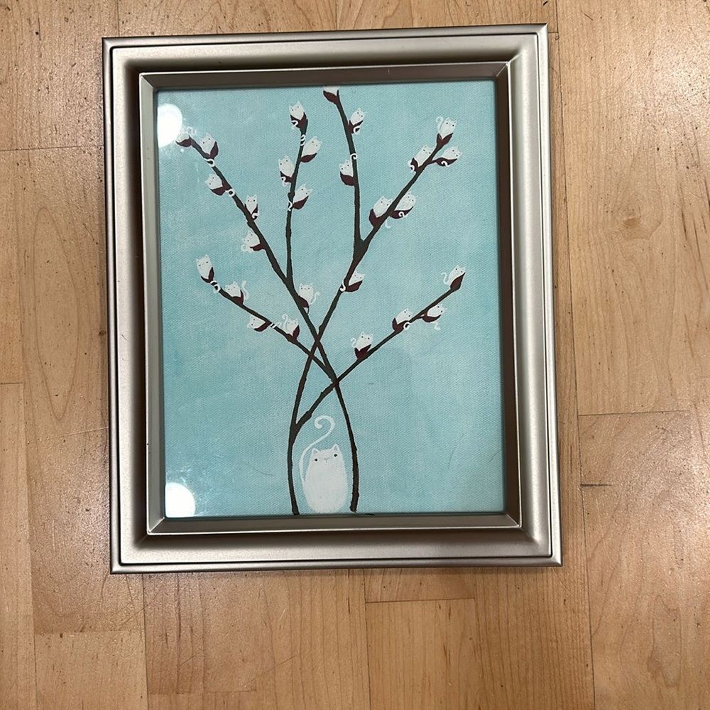 8x10 Cat Willow Print and Frame
